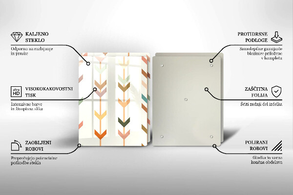 Tagliere in vetro temperato Elementi geometrici