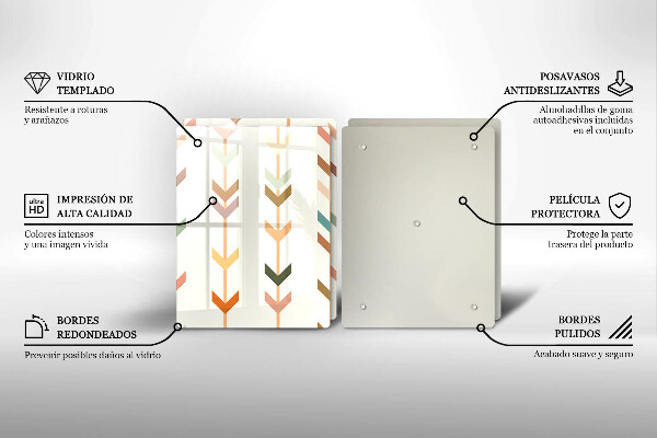 Tagliere in vetro temperato Elementi geometrici