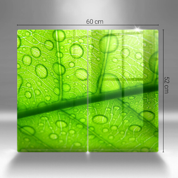 Tagliere in vetro temperato Primo piano di una foglia