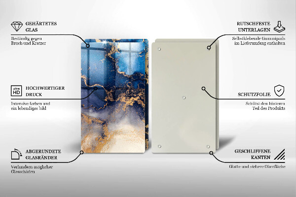 Tagliere in vetro temperato Astrazione del marmo