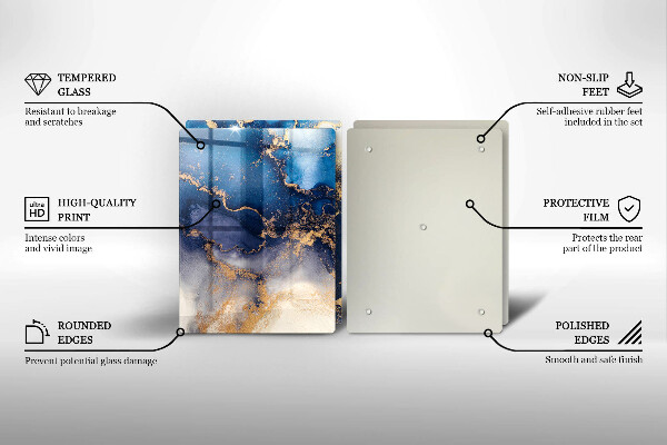 Tagliere in vetro temperato Astrazione del marmo