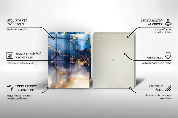 Tagliere in vetro temperato Astrazione del marmo