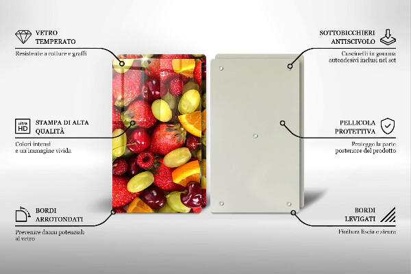 Tagliere in vetro temperato Frutti estivi