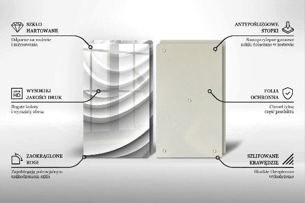 Tagliere in vetro temperato Linee geometriche