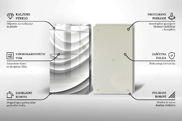 Tagliere in vetro temperato Linee geometriche