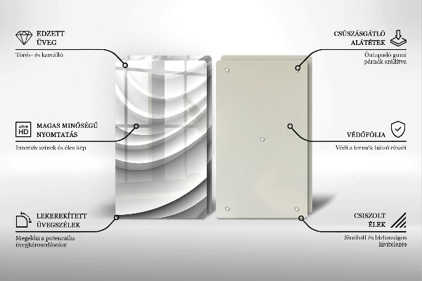 Tagliere in vetro temperato Linee geometriche