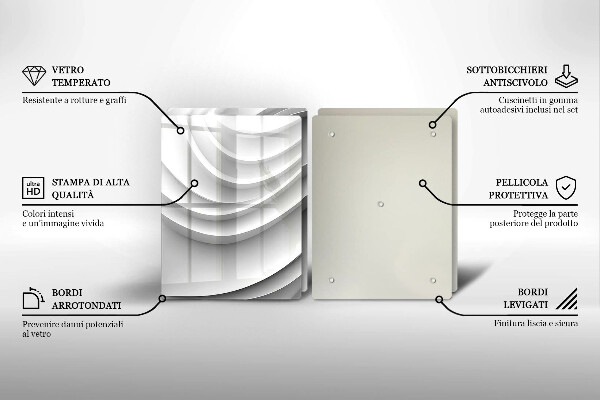 Tagliere in vetro temperato Linee geometriche