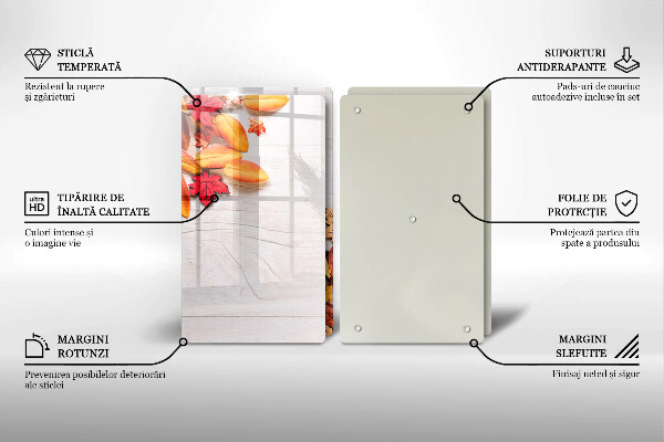 Tagliere in vetro temperato Foglie d'autunno