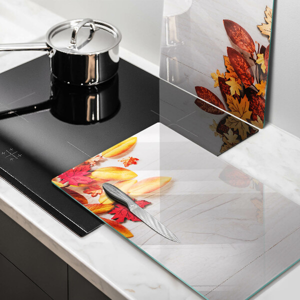 Tagliere in vetro temperato Foglie d'autunno