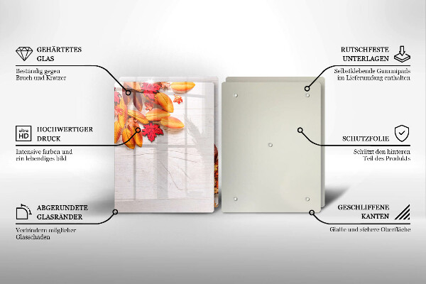 Tagliere in vetro temperato Foglie d'autunno