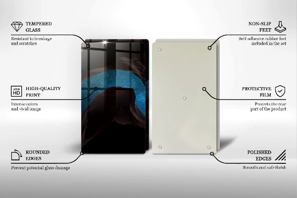 Tagliere in vetro temperato Cielo stellato