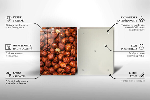 Tagliere in vetro temperato Nocciole