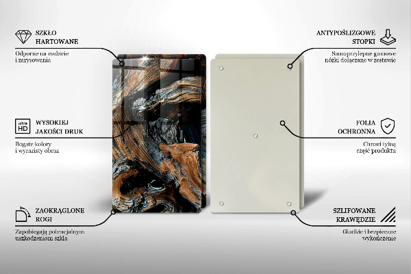 Tagliere in vetro temperato Modello astratto