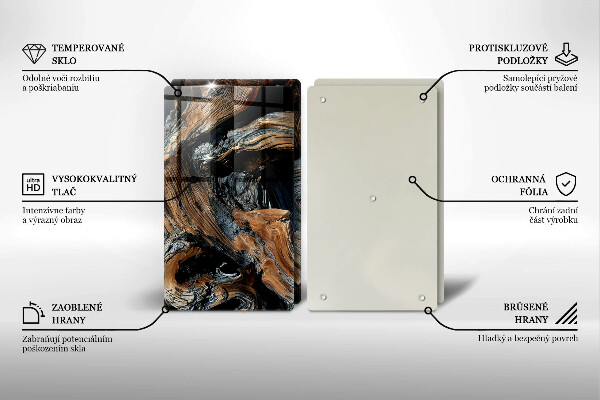 Tagliere in vetro temperato Modello astratto