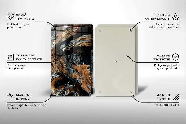 Tagliere in vetro temperato Modello astratto