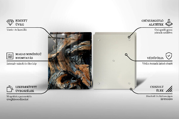 Tagliere in vetro temperato Modello astratto