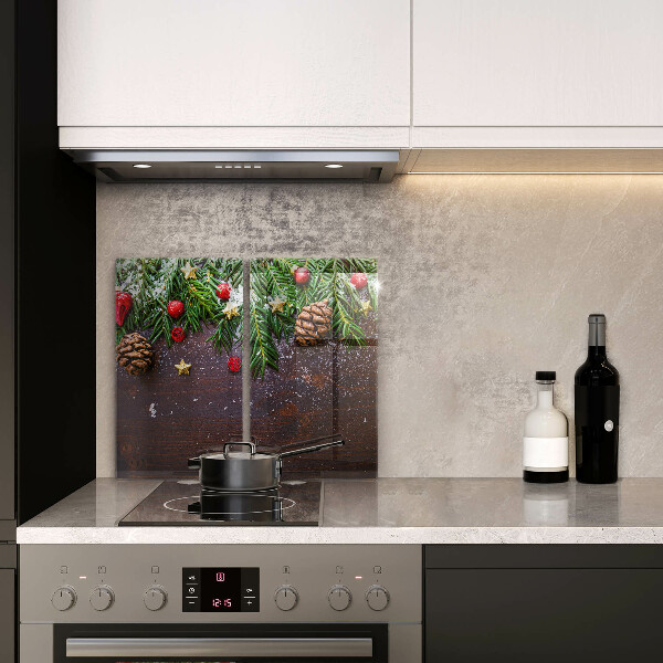 Tagliere in vetro temperato decorazione natalizia