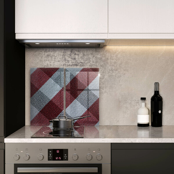 Tagliere in vetro temperato Motivo a quadretti rossi e bianchi