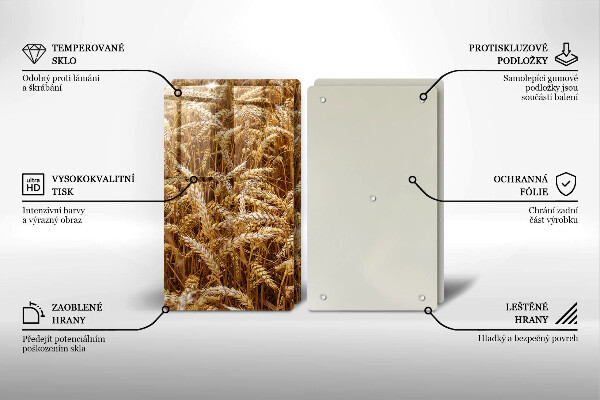 Tagliere in vetro temperato Campo di grano