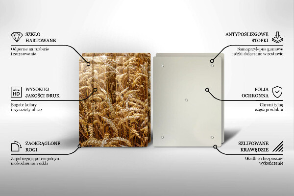 Tagliere in vetro temperato Campo di grano