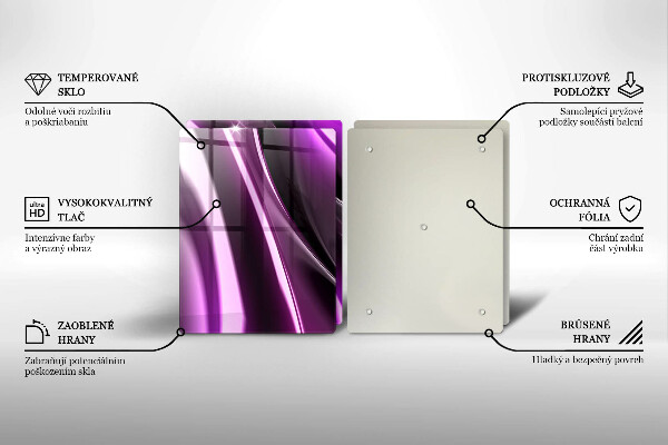 Tagliere in vetro temperato Astrazione viola