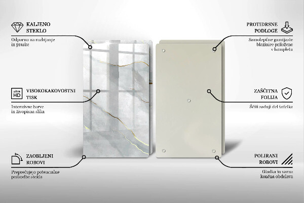 Tagliere in vetro temperato Trama di pietra