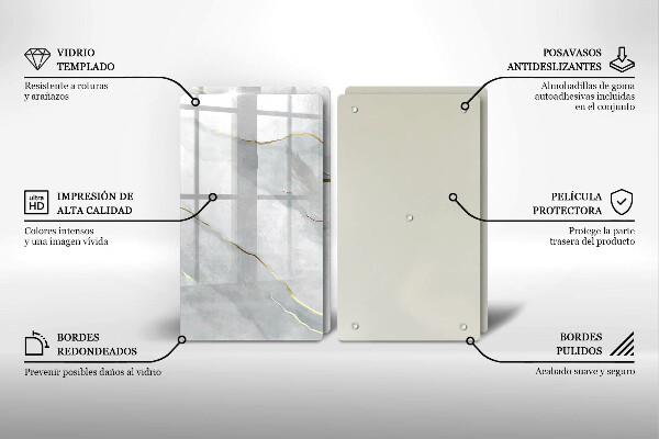 Tagliere in vetro temperato Trama di pietra