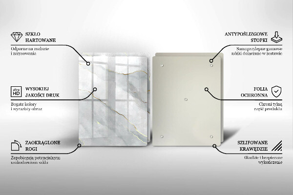 Tagliere in vetro temperato Trama di pietra