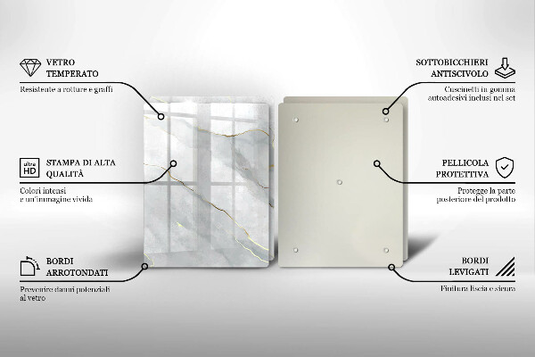 Tagliere in vetro temperato Trama di pietra