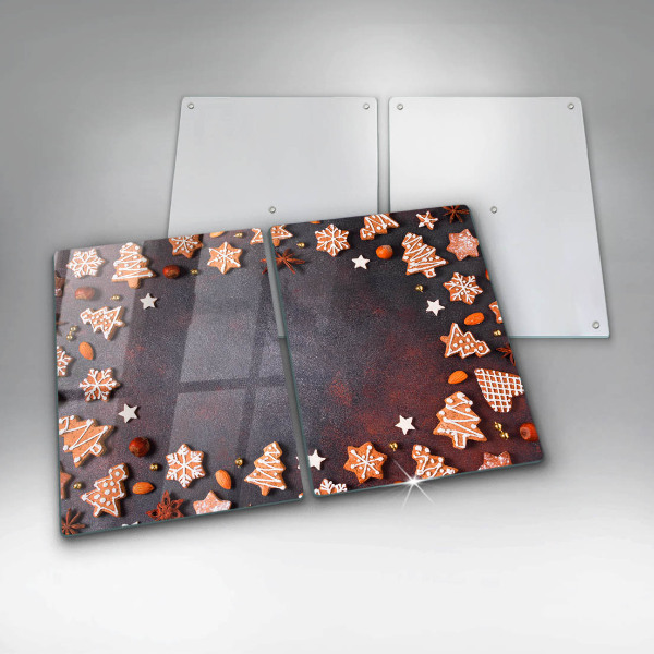 Tagliere in vetro temperato Natale di pan di zenzero