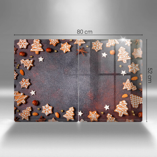 Tagliere in vetro temperato Natale di pan di zenzero