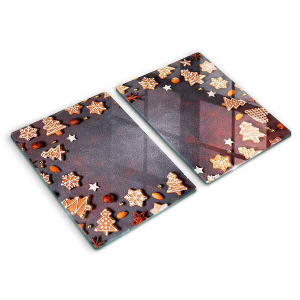 Tagliere in vetro temperato Natale di pan di zenzero