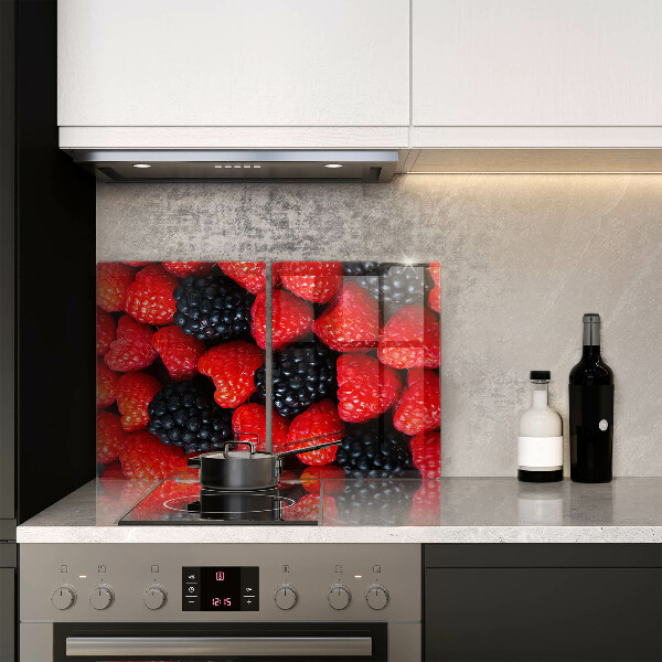 Tagliere in vetro temperato Lamponi e more