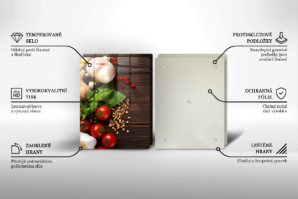 Tagliere in vetro temperato Verdure sul tavolo