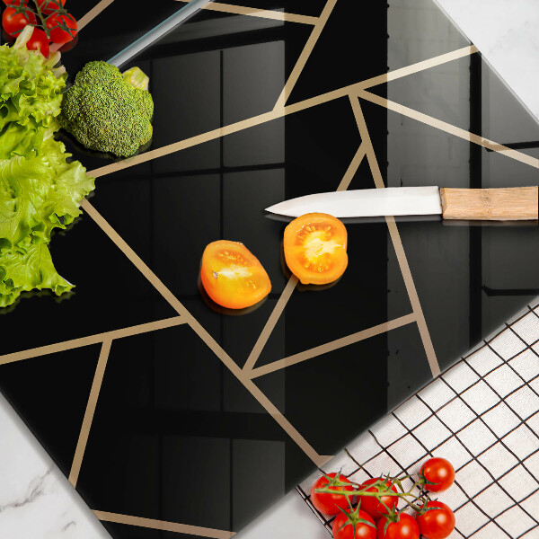 Tagliere in vetro temperato Astrazione nera