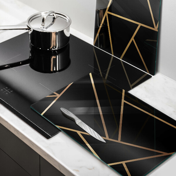 Tagliere in vetro temperato Astrazione nera