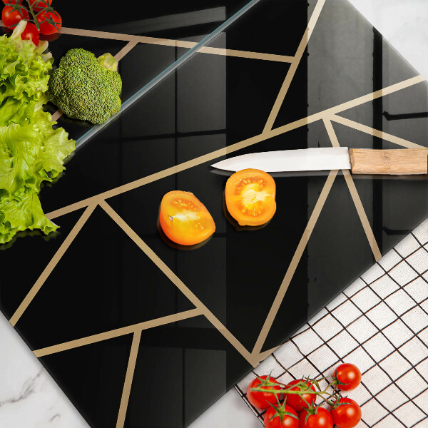 Tagliere in vetro temperato Astrazione nera