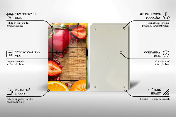 Tagliere in vetro temperato Frutta fresca