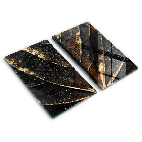 Tagliere in vetro temperato Foglia d'oro