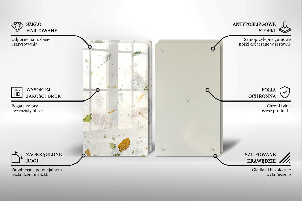 Tagliere in vetro temperato Foglie cadenti