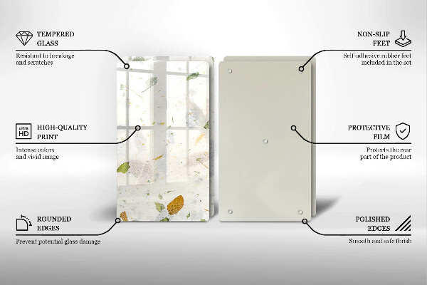 Tagliere in vetro temperato Foglie cadenti
