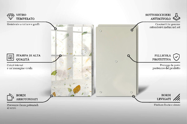 Tagliere in vetro temperato Foglie cadenti