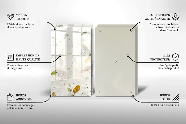 Tagliere in vetro temperato Foglie cadenti