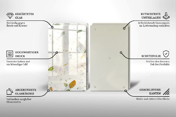 Tagliere in vetro temperato Foglie cadenti