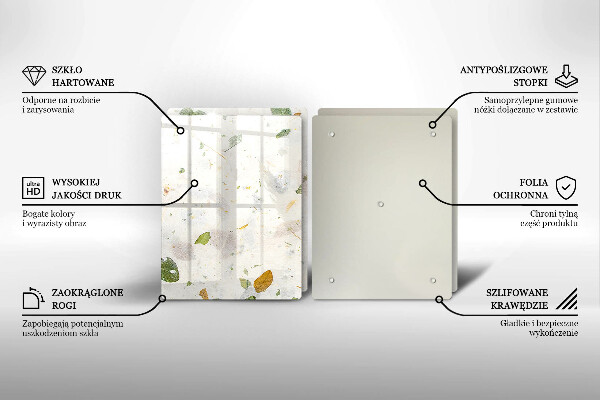 Tagliere in vetro temperato Foglie cadenti