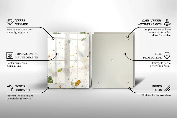 Tagliere in vetro temperato Foglie cadenti