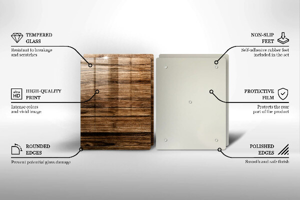 Tagliere in vetro temperato Struttura del legno