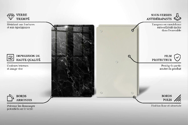 Tagliere in vetro temperato Marmo elegante