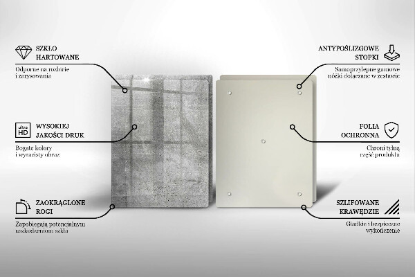 Tagliere in vetro temperato Struttura concreta