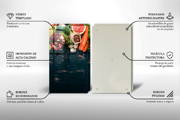 Tagliere in vetro temperato Frutta e verdura